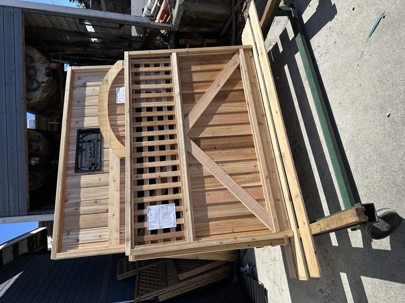 Prebuilt cedar fence panels