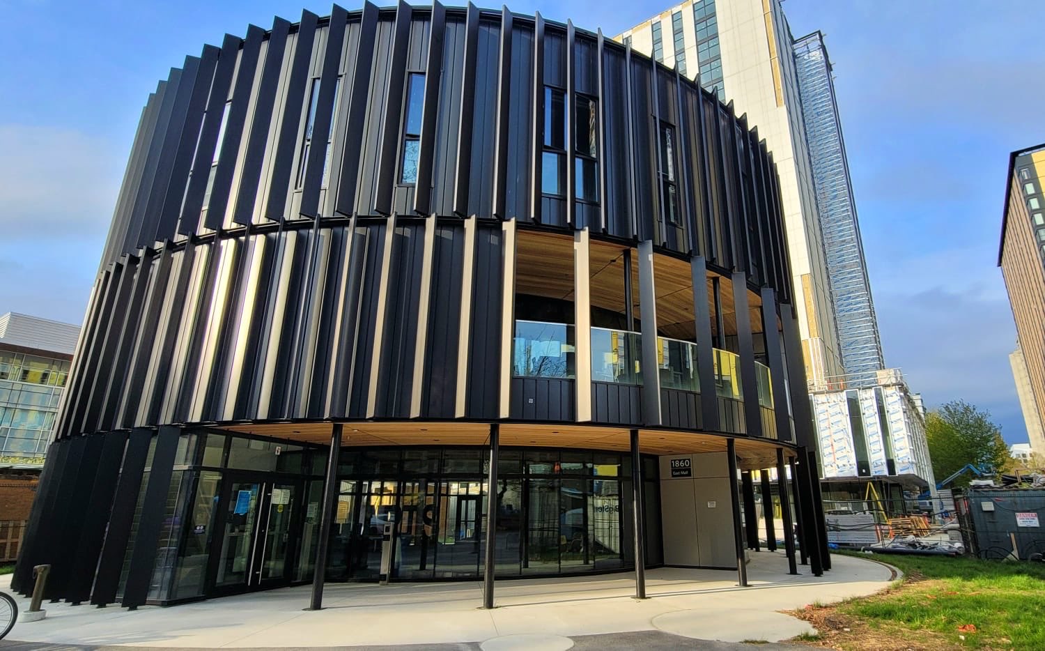 UBC Arts Student Centre with clear cedar tongue-and-groove soffits supplied by Sakura
